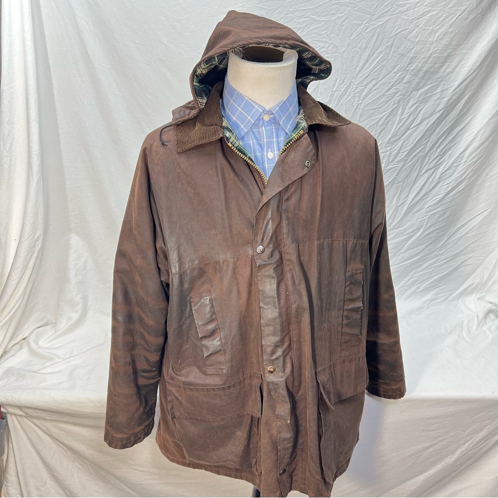 Mens Filson or Barbour Bedale like waxed cotton jacket Brown 46-48" CHEST XL